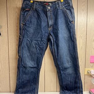 Ariat FR Jeans Mens 34X36 Blue M4 Low Rise Boot Cut Flame Resistant EUC!